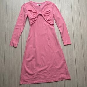 Urban Revivo Women's Bubblegum Pink Bow Front Dress Size 6